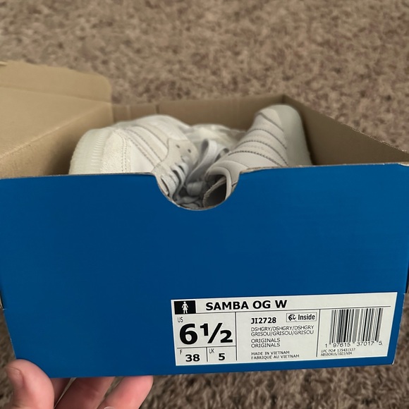 Adidas Women’s Sambas- Light Gray - Picture 3 of 3